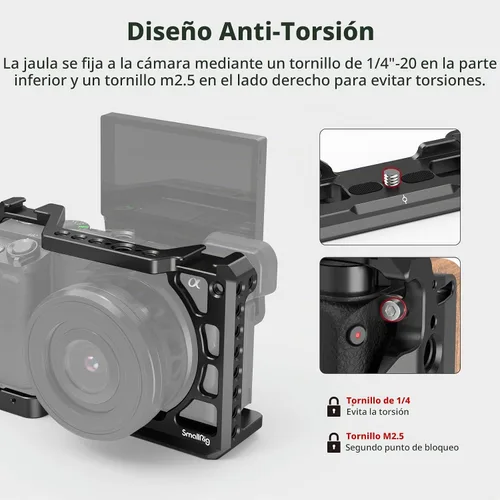 Vista 4 de SmallRig - Soporte de jaula de cámara de aleación de aluminio para Sony