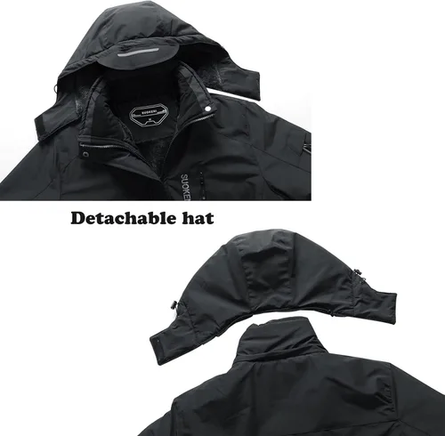 Vista 4 de Chaqueta de esquí impermeable para mujer con capucha