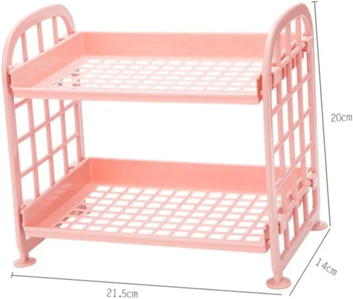 Vista 7 de COLLBATH Estante de almacenamiento de plástico para baño, organizador de encimera para cocina y sala de estar, diseño de fácil instalación, estante