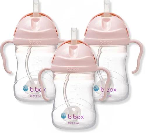 Vista 21 de b.box Vaso para beber con popote abatible, bebe desde cualquier ángulo, popote pesado, a prueba de derrames, a prueba de fugas y de fácil agarre