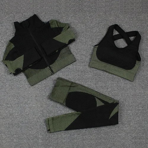 Vista 5 de Ropa de yoga de secado rápido de tallas grandes para mujer, ropa de fitness de manga larga, tops de ejercicio, fitness, yoga y entrenamiento