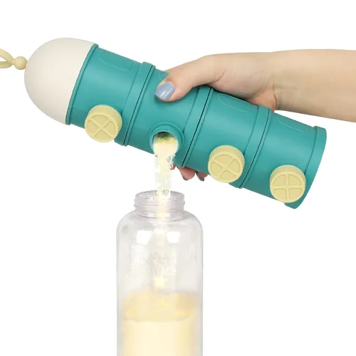 Vista 3 de Dispensador de fórmula Accmor para llevar, contenedor apilable de 4 capas para llevar, contenedor portátil antiderrame de leche en polvo