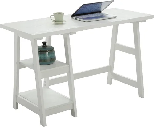 Vista 4 de Escritorio de caballete Convenience Concepts Designs2Go, Madera manufacturada, Blanco
