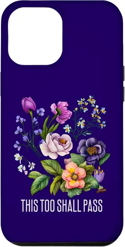 Vista 6 de iPhone 15 This too shall pass camisas florales para mujeres flores Faith-Ba Case