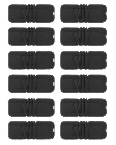 Vista 13 de babygoal Insertos de pañales de tela reutilizables, paquete de 12, absorbentes y transpirables, insertos de microfibra de 3 capas para pañales