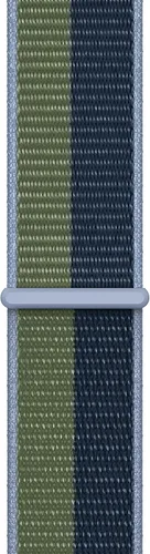 Vista 2 de Correa para Apple Watch - Bucle deportivo (41mm) - Azul abismo/Verde musgo - Regular