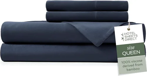 Vista 65 de Hotel Sheets Direct - Juego de sábanas 100% viscosa derivada de bambú tamaño individual - sábanas refrescantes con 1 funda de almohada