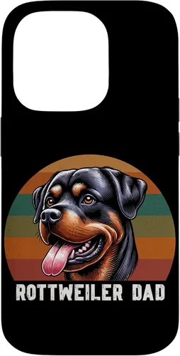 Vista 17 de Rottweiler Dad Rottie Father Dog Parent Father's Day Retro Case for iPhone 16