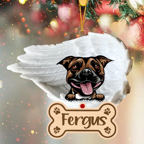 Vista 62 de Adorno de perro afgano de 1 ángel, adorno acrílico 2D personalizado conmemorativo para perros, regalo por pérdida de mascotas, regalo