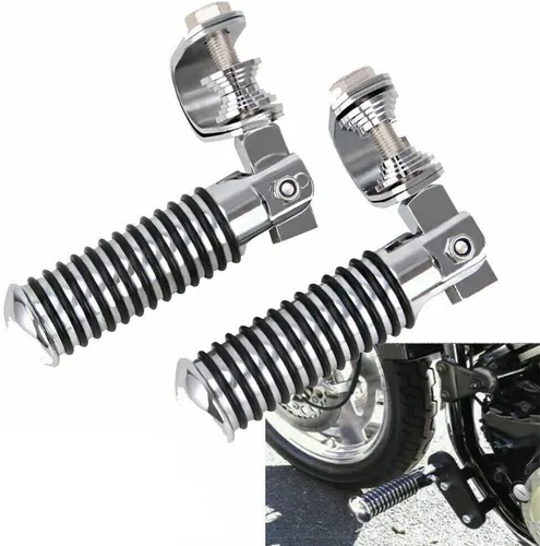 Vista 10 de Oumurs Estriberas abrazadera U compatible con 1 pulgada - 1.25 pulgadas 1 1/4 pulgadas protector de motor U-Clamp Estriberas compatibles con Harley