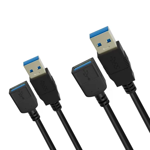 Vista 8 de SSSGRGB - Cable de extensión USB 3.0 de 5 pies, cable de extensión USB macho a hembra, transferencia de datos de 5 Gbps y carga para teclado, mouse