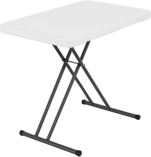 Vista 13 de Lifetime 28240 - Mesa plegable ajustable para laptop con bandeja para TV, 30 pulgadas, color almendra