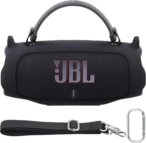 Vista 35 de Funda de silicona compatible con JBL Charge 5 Altavoz Bluetooth portátil impermeable (Cubierta de silicona negra)