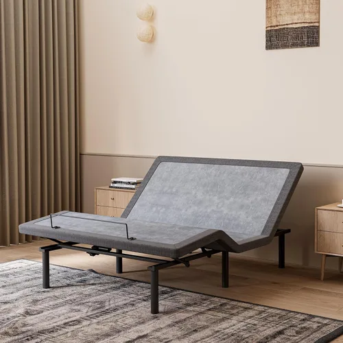 Vista 27 de ESHINE Base de cama ajustable + colchón híbrido de 14 pulgadas Twin XL (Suave Medio) - Espuma viscoelástica de gel de lujo, bases de cama con Gris