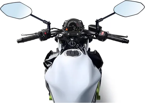 Vista 9 de MAMIKO Espejos Universales para Motocicleta, Espejo Lateral Retrovisor Convexo de Manillar con Perno de Elevación M8 M10, Compatible con Bicicleta