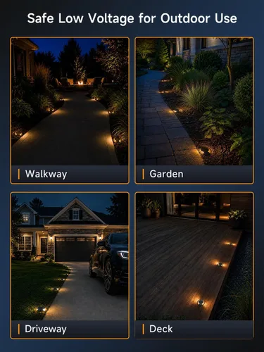 Vista 6 de Gardenreet - Luz de pozo en tierra - Latón 12V IP65 Iluminación de paisaje al aire libre, luz de torreta de bajo voltaje LED en grado, bronce Blanco