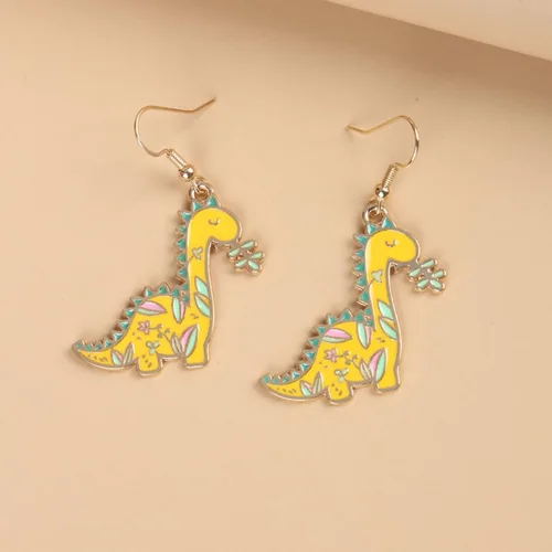Vista 3 de Dinosaur Earrings Cute Dinosaur Dangle Earrings for Women Colorful Acrylic Animal Fun Earrings Women Gifts for Christmas Stocking Stuffers