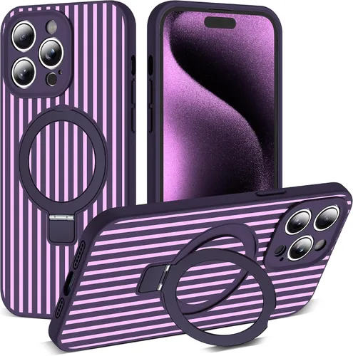 Vista 150 de SKYLMW Funda diseñada para iPhone 11 con soporte magnético invisible Compatible con Mag-Safe, a prueba de caídas de grado militar, a prueba