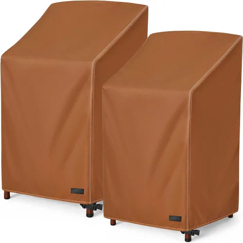 Vista 10 de NettyPro Fundas apilables para sillas de patio, impermeables, para muebles de patio al aire libre, se adapta a sillas apilables de 4 a 6 sillas