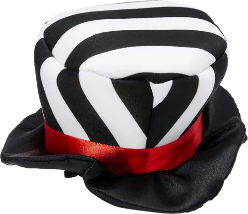 Vista 2 de Rubie's Costume Co - Mini sombrero de copa a rayas blancas y negras para mujer