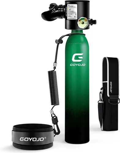 Vista 11 de GOYOJO Mini tanque de buceo de 1L con máscara – Tanque de aire de buceo portátil certificado DOT, presión máxima de 3000 PSI, botella pony