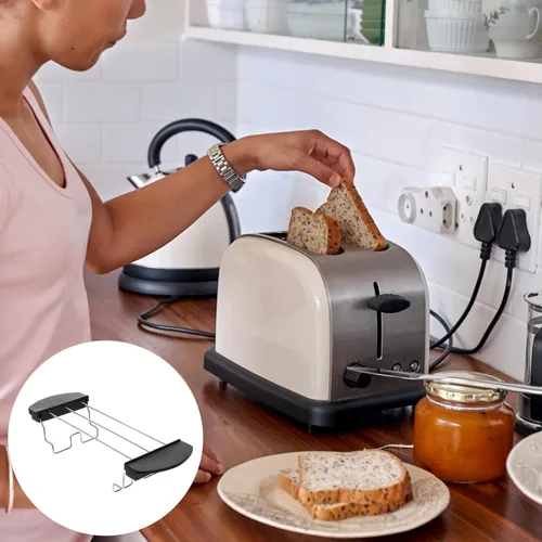 Vista 2 de BESTonZON Rejilla de calentamiento para parrilla, tostadora, rejilla de enfriamiento, estante de calentamiento para tostadora, sándwich, tostadora