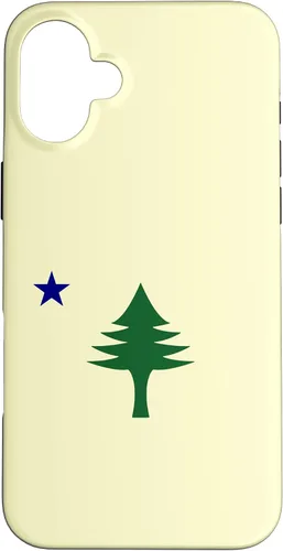 Vista 23 de Old Maine State Original Flag 1901 Pine Tree Case for iPhone 16