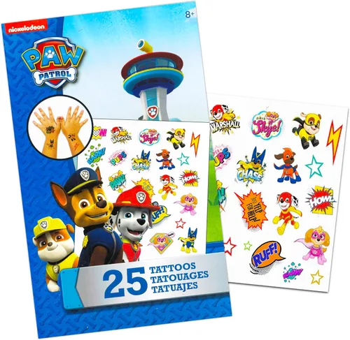 Vista 4 de Mochila de la Patrulla Canina para niñas Premium 11" Skye Paw Patrol Mini bolsa escolar para niños con pegatinas de bonificación y tatuajes