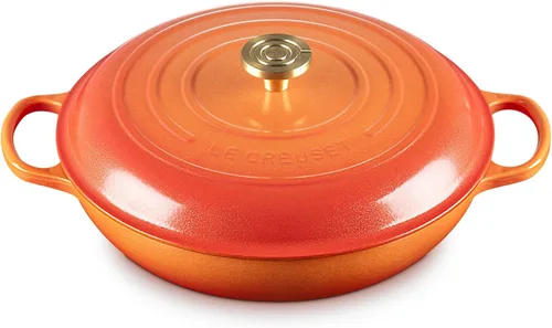 Vista 38 de Le Creuset Signature - Sartén de hierro fundido esmaltada con mango de hierro, 3,5 qt., alcachofa
