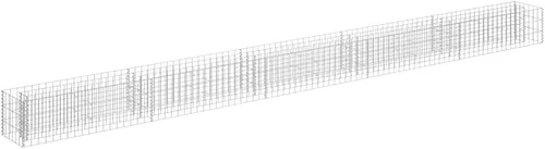 Vista 10 de vidaXL Gabion - Maceta elevada para pared, jardín, césped, patio, jardín, jardín, jardín, jardín, jardín, flores, acero galvanizado, 35.4 x 35.4