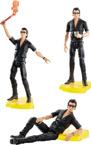 Vista 3 de Mattel Jurassic World Amber Collection Dr. Ian Malcolm - Figura de acción de 6.5 pulgadas