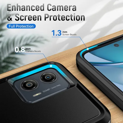 Vista 5 de Funda para Moto G 5G 2023, con Protector de Pantalla [Probado contra Caídas de Grado Militar] Funda Protectora de Servicio Pesado Resistente Rugosa