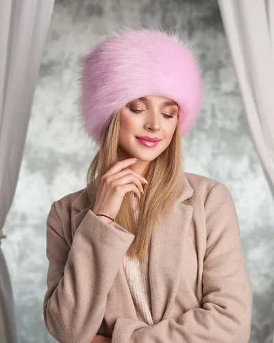 Vista 15 de Futrzane Sombrero clásico cosaco - Sombreros de piel sintética para mujer - Sombrero ruso peludo cálido