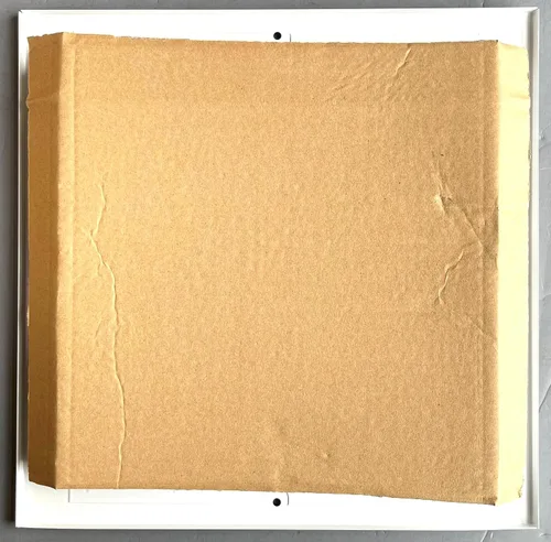 Vista 3 de Registro de suministro de aire para techo/pared lateral de acero con cara estampada de 4 vías, 10 x 10 pulgadas, cubierta de ventilación, dimensión