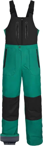 Vista 8 de GEMYSE Overol con peto de esquí impermeable aislado para hombre, pantalones de snowboard de invierno Negro