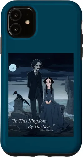 Vista 8 de Funda estética gótica para iPhone 12/12 Pro Edgar Allan Poe y Annabel Lee
