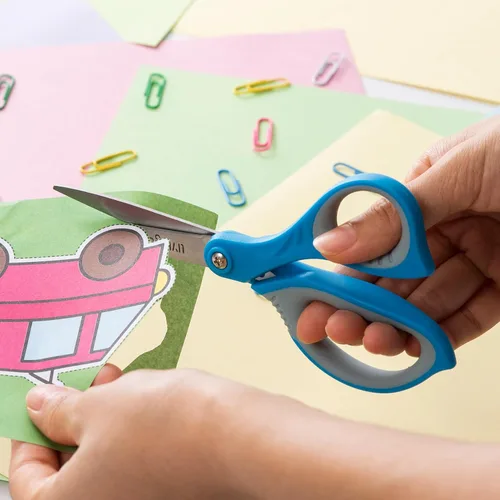 Vista 5 de LIVINGO Tijeras para niños 7" Tijeras de artesanía escolar punta puntiaguda