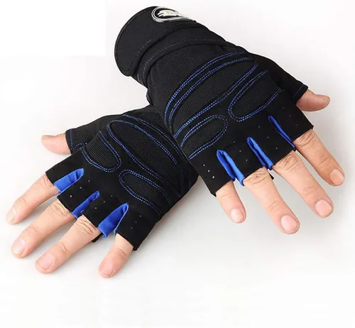 Vista 6 de Guantes de entrenamiento para levantamiento de pesas, entrenamiento de pesas, ciclismo, guantes de levantamiento de pesas de alta calidad, guantes