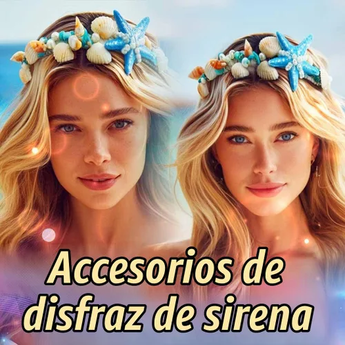 Vista 6 de Unicra Diadema de estrella de mar, accesorios para el cabello, diadema de concha de mar para mujer