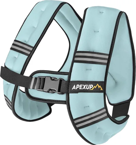 Vista 16 de APEXUP - Chaleco con peso de 5, 10, 15, 20, 25 y 30 libras para hombre y mujer, con rayas reflectantes, equipo para entrenamiento de fuerza y correr
