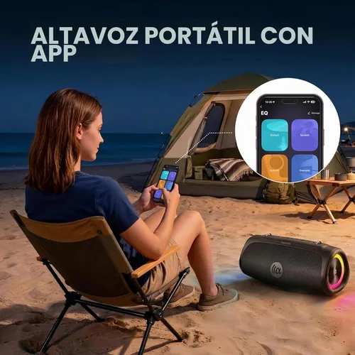 Vista 4 de TAZATA Altavoz al aire libre de Bluetooth, altavoz portátil de Bluetooth