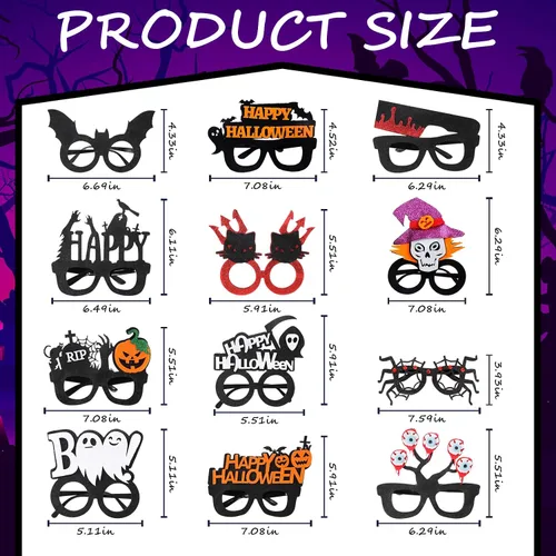 Vista 3 de AEAHALY Halloween Eyeglasses for Party Favor