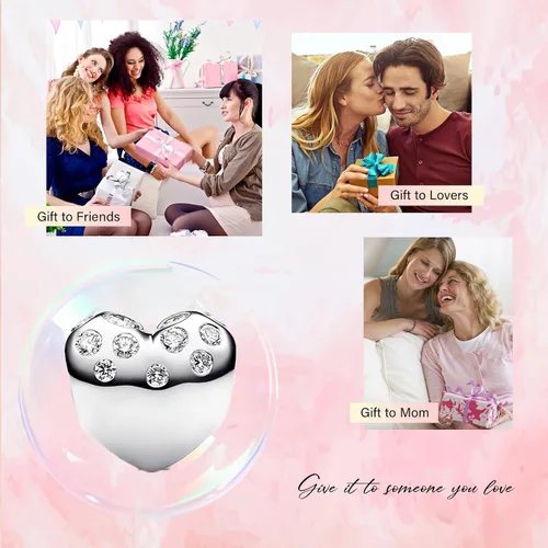 Vista 42 de Amufer S925 Charms for Women, compatible with Pandora Bracelets and Necklaces, Jewelry Gift
