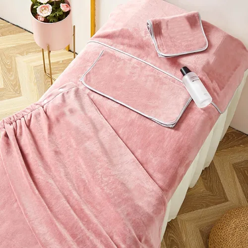 Vista 7 de Beavorty Juego de toallas blancas para baño, 1 juego de toalla facial de spa, toalla de ducha, toalla de belleza para la cabeza, absorbente