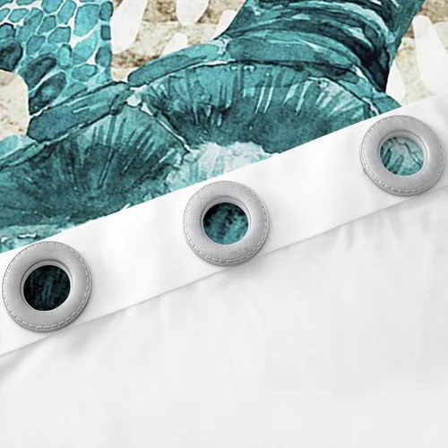 Vista 20 de Cortina de ducha de baño de mármol, cortina de ducha de tela gris y blanca con ganchos, arte único estampado de teñido anudado 3D, accesorios