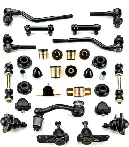 Vista 10 de Andersen Restorations - Kit de reconstrucción de suspensión frontal de poliuretano negro compatible con Chevrolet Chevy II/Nova OEM Spec reemplazos