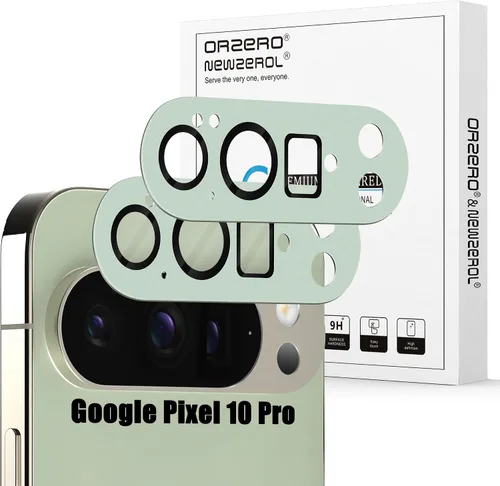 Vista 50 de Orzero Paquete de 2 protectores de lente de cámara compatibles con Google Pixel 9 Pro XL, protector de cámara de metal y vidrio de alta calidad
