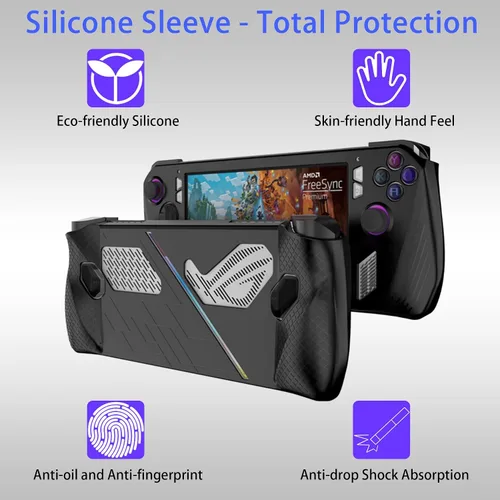Vista 5 de co2CREA Hard Case and Silicone Case Replacement for ASUS ROG Ally 7" 120Hz Gaming Handheld with 2-Pack Screen Protector