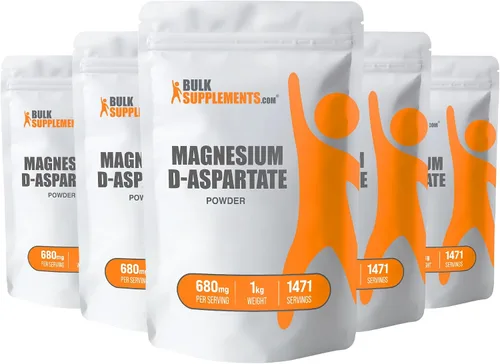 Vista 7 de BulkSupplements. com Magnesio D-Aspartato en polvo – Suplemento de magnesio, magnesio de alta absorción – Sin gluten, 680 mg (49 mg de magnesio) por