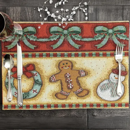 Vista 11 de DaDa Bedding - Juego de 4 manteles individuales de algodón y lino para mesa de comedor, 13 x 19 pulgadas